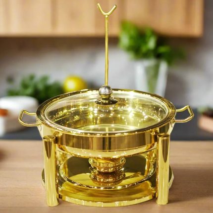 SS Golden Royal Food Serving Container – Gold PVD