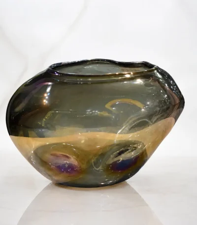 Modern White and Gold Striped Ginger Jars