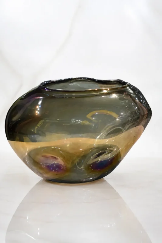 Modern White and Gold Striped Ginger Jars