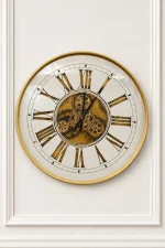 Luxury mirrored wall clock with antique Roman numerals