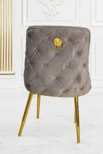 Modern luxury grey velvet dining chair for dining room