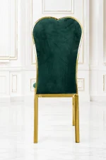 Luxury green velvet accent dining chair for modern interiors