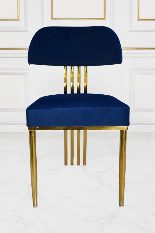 Modern upholstered velvet accent chair for dining and living room.