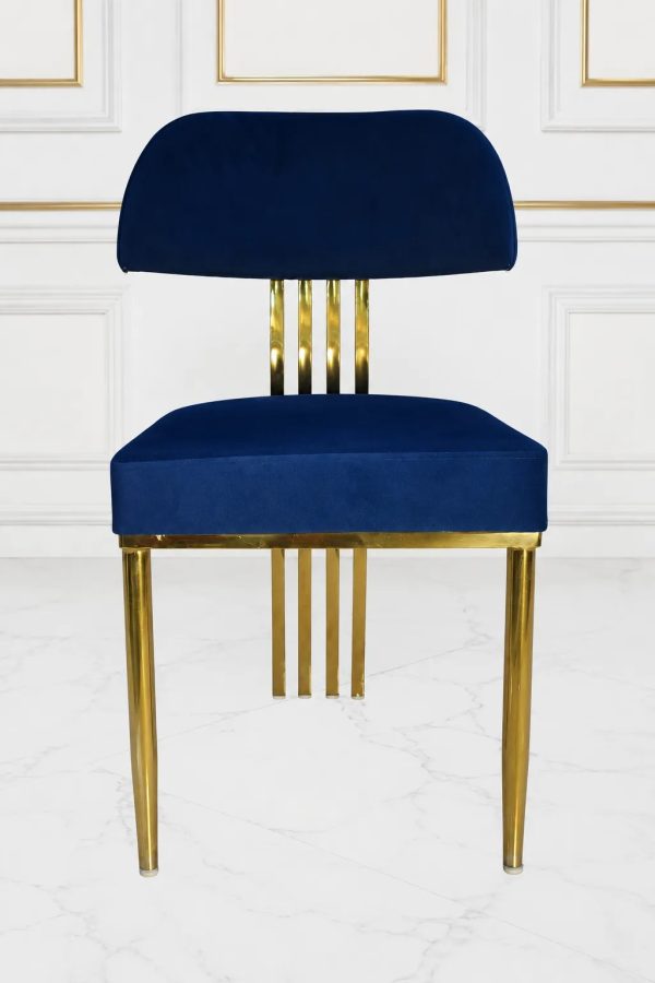 Modern upholstered velvet accent chair for dining and living room.