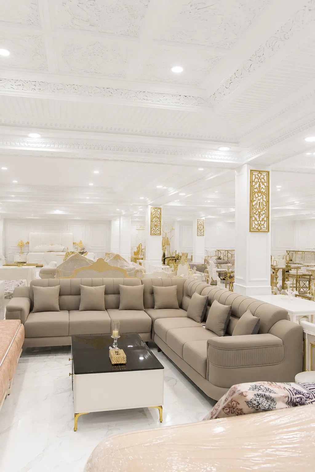 Modern L Shape Sofa Set | Luxury Corner Sofa for Living Room Modern L shape sofa set for luxury living room