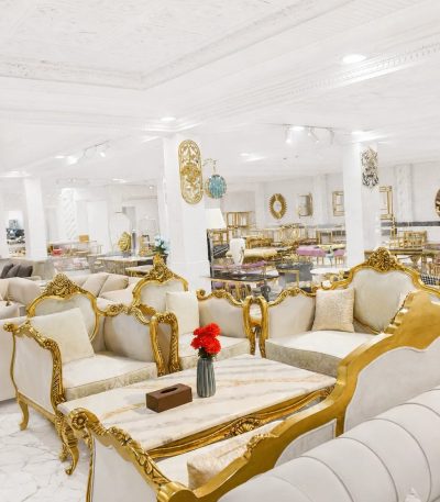 Royal luxury sofa set with gold carved wooden frame